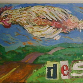Desire, Hen Floating Across The Road, E. Tilly Strauss