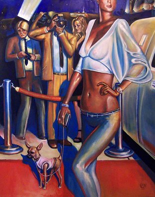 Tim Ezell: 'Got The Life', 2008 Oil Painting, Culture.  This painting is about the fascination with celebrities, particularly young women like Paris Hilton and Denise Richards. ...