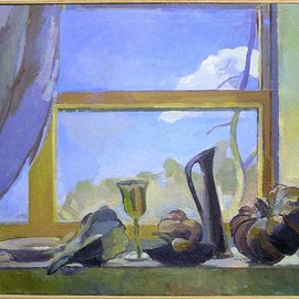 Timothy King: 'Winter Window', 2005 Oil Painting, Still Life. 