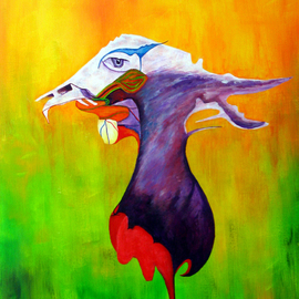 Tineke Kleij-van Den Boomen: 'Horse from the ocean', 2008 Acrylic Painting, Surrealism. 