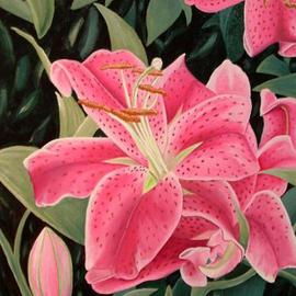 Robert Tittle: 'THE LILY', 2004 Oil Painting, Floral. 