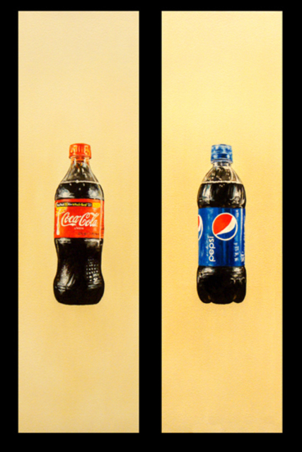 Artist Todd Mosley. 'Coke Versus Pepsi Diptych' Artwork Image, Created in 2009, Original Painting Acrylic. #art #artist