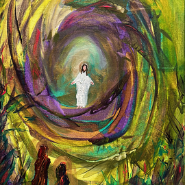 Paulo Medina: 'do not be afraid', 2023 Acrylic Painting, Religious. Artist Description: Risen Jesus goes out to meet the women...