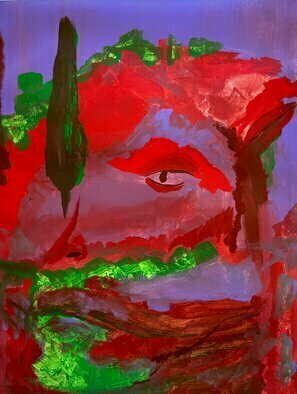 Paulo Medina: 'fauno', 2001 Acrylic Painting, Mythology. Fauno, dios de los campos y los bosques. ...