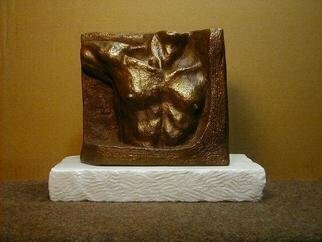 Terry Mollo: 'Male Chest', 1998 Ceramic Sculpture, nudes. Male chest; a crucifixion- like pose. Stoneware piece on a marble base. Can be custom- reproduced in various materials....