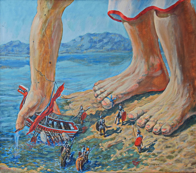 Leo Karnaukhov  'Kiklop', created in 2015, Original Painting Oil.