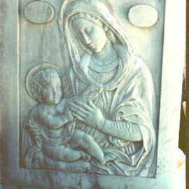 Depasquale Sculptures: 'Madonna and Child', 1991 Stone Sculpture, Religious. Artist Description:     Signed original by dePasquale, accompanied with Certificate of Authenticity. Price includes professional packaging and insurance! I was commissioned in 1991 by a So. Cal. marble shop to carve this representation of Mary and Baby Jesus By Italian artist Benadetto Da Maiano. Whom created work in the same time ...