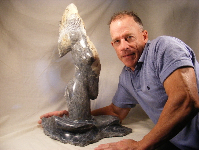 Depasquale Sculptures  'Sea Nymph', created in 2011, Original Sculpture Limestone.