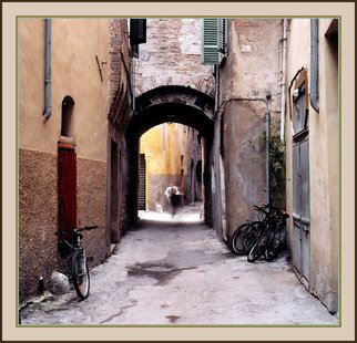 Michael Seewald: 'Ghost biker, Foligno, Umbria, Italy 2005', 2005 Color Photograph, Cityscape.  Shot with a long time exposure, the trademark of the artist. Original photograph, signed and limited edition, in the following sizes. 11x14, 16x20, 24x30, 30x40 and 40x50. Prices on request. ...