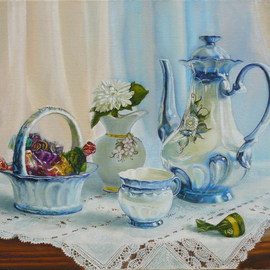 Vasily Zolottsev: 'Good morning my Love', 2008 Oil Painting, Still Life. 