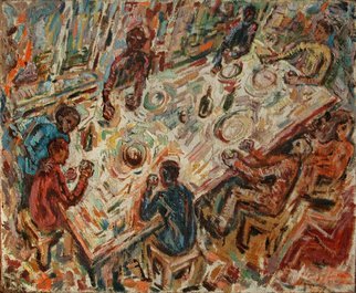 Vasily Tsabadze: 'table', 2003 Oil Painting, Family. 