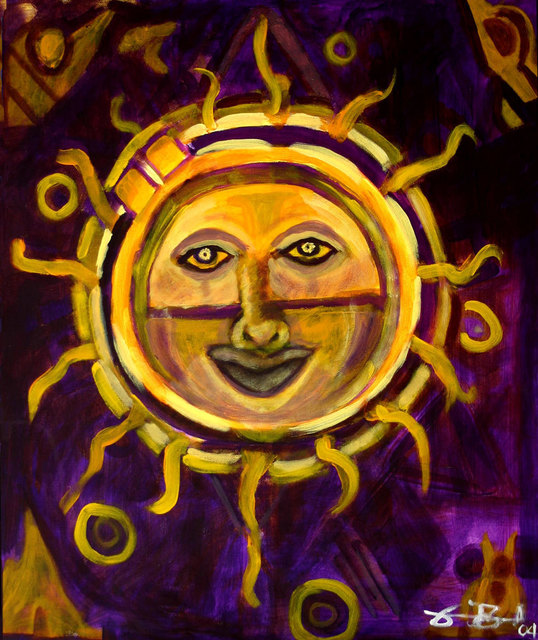 Artist Vanessa Bernal. 'El Sol' Artwork Image, Created in 2004, Original Painting Oil. #art #artist