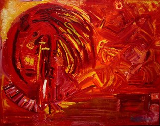 Vanessa Bernal: 'Indio Rojo', 2010 Acrylic Painting, Indiginous.  Abstract Expressionism, Expressionist, Abstract, Modern Art,            ...