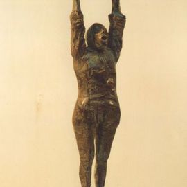 Venelin Ivanov: 'lost lamb', 1993 Bronze Sculpture, Religious. 
