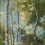 birches forest By Vladimir Volosov