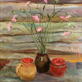 Vladimir Volosov: 'still life in the village', 2005 Oil Painting, Still Life. Artist Description:        There is no doubt that visual art is a powerful medium. It has the ability to inspire and to move us deeply.When I create my piece, I wish to convey the emotions I feel for the scene or objects to the viewer. I want the viewer to ...