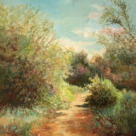Vladimir Volosov: 'sunny road to the sea', 2009 Oil Painting, Landscape. Artist Description: My way to art was a lengthy one. Thirty years of strenuous scientific work on the front edge of modern physics gives me a deep knowledge of the laws of light and color that surround us, at different times of day and times of year. Only by gaining ...