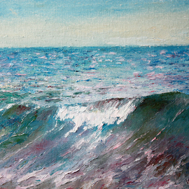 Vladimir Volosov: 'the wave', 2012 Oil Painting, Marine. Artist Description: The author s style is lyrical realism impressionism.  It is Textured and multilayered painting.  Made with Oil on canvas. There is no doubt that visual art is a powerful medium. It has the ability to inspire and to move us deeply  For me, the process of creating a ...
