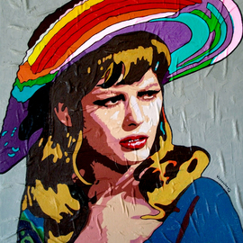 Vlado Vesselinov: 'claudia cardinale', 2018 Oil Painting, Famous People. Artist Description: This work is inspired by the great Italian actress and sex symbol Claudia Cardinale.The work was realized with author s technique with high quality French oil paints and high quality Italian acrylic paints.  The work has a certificate of authenticity.  Rich in many colors and great relief ...