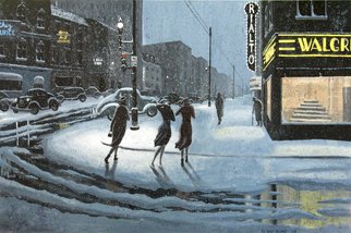 Dave Rheaume: 'Caught by the Storm', 2009 Acrylic Painting, Vintage. 