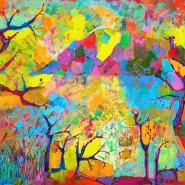Vyara Tichkova: 'lago maggiore', 2018 Oil Painting, Landscape. Artist Description: vyara tichkova, oil, canvas, painting, lago, maggiore, lake, italy, water, trees, mountain, light, lakescape, view, lakeview, colorfull, ...