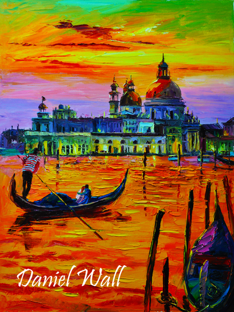 Artist Daniel Wall. 'Venice My Love' Artwork Image, Created in 2015, Original Printmaking Giclee. #art #artist