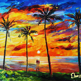Daniel Wall: 'a breathtaking view', 2020 Oil Painting, Landscape. Artist Description: Ocean view, ocean sunrise...