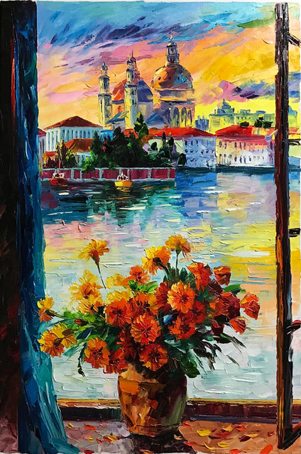 Artist Daniel Wall. 'Beautiful Venice' Artwork Image, Created in 2017, Original Printmaking Giclee. #art #artist