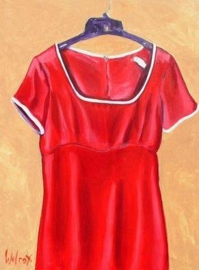 Wayne Wilcox: 'Red Dress', 2003 Acrylic Painting, Still Life. 