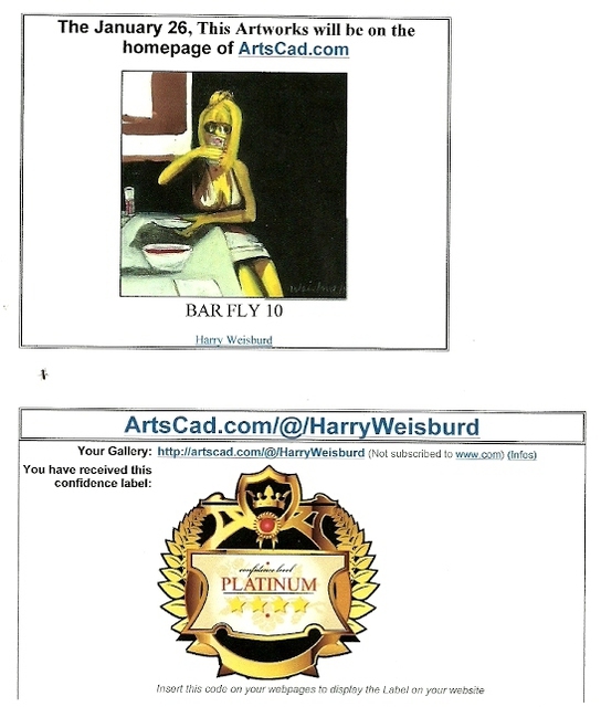 Artist Harry Weisburd. 'Bar Fly 10  Platinum Award ' Artwork Image, Created in 2012, Original Pottery. #art #artist