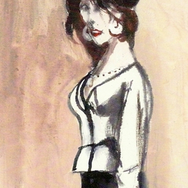 Marie In White Blouse By Harry Weisburd
