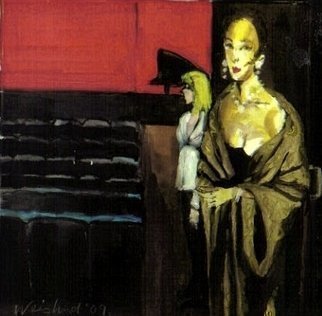 Harry Weisburd: 'Opening NIght', 2010 Watercolor, Theater.    opera, play, dance, theatre, woman, realism, figurative, , female,             ...