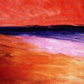 Sunset At Beach  By Harry Weisburd