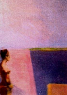 Harry Weisburd: 'figure on the beach', 2014 Acrylic Painting, Figurative. Female figure on the bach ...