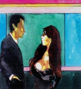 Harry Weisburd: 'looking for mr right 20', 2014 Other, Figurative. Happy Hour, man woman looking for love and romance...