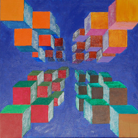 Mark Smith: 'storage', 2009 Acrylic Painting, Abstract Figurative. Artist Description: Boxes of color...