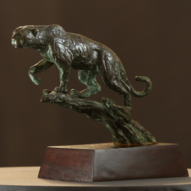 Willem Botha: 'Stalking Leopard', 2019 Bronze Sculpture, Animals. Artist Description: This is a Maquette for a life- size work I didLimited edition No 1 out of 15...