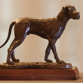 Willem Botha: 'gentle giant', 2019 Bronze Sculpture, Animals. Artist Description:  Great Dane, dog, dogs, ...