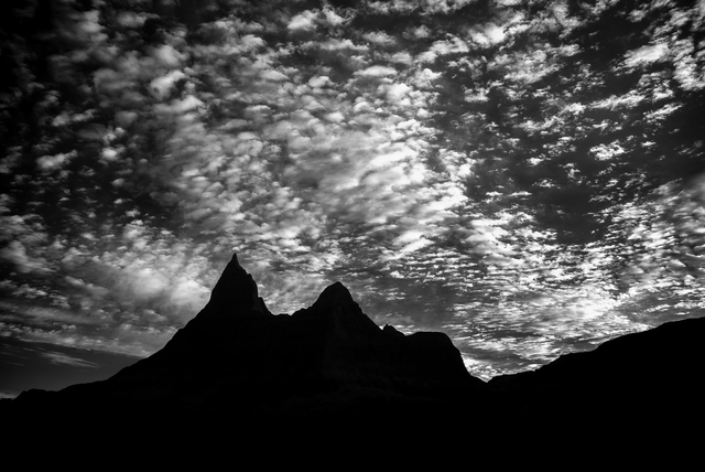 George Wilson  'Vulture Peak Sunrise', created in 2016, Original Photography Black and White.