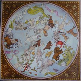 Wendy Lippincott: 'Zodiac', 2000 Oil Painting, Mythology. Artist Description: Northern Hemisphere Zodiac Constellations...
