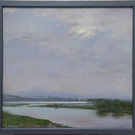 Xurshid Ibragimov: 'After rain', 2015 Oil Painting, Landscape. 