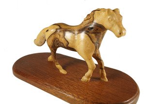 Kir Asariotis: 'horse ', 2013 Wood Sculpture, Animals.  olive wood    ...
