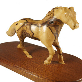 Kir Asariotis: 'horse ', 2013 Wood Sculpture, Animals. Artist Description:  olive wood    ...