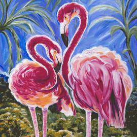 Love Flamingos By Yelena Rubin