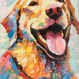 Jinsheng You: 'dog abstract 1229', 2023 Acrylic Painting, Animals. Artist Description: I d like to express my emotion with vibrant colors and unique brush. This is an originalabstract oil painting on canvas, it is one- of- kind, i have got it done recently.PLEASE KEEP THAT IN MIND: ALL MY PAINTINGS VIEWED IN PERSON MORE BEAUTIFUL THAN THE ...