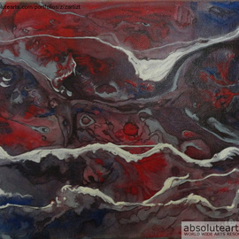 Rickie Dickerson: 'Angry Seas', 2013 Acrylic Painting, Abstract. Artist Description:   I guess I could start you  off by telling you what I see. . . a Pirate at the top middle, after that, you're on your own. Everyone sees something different.  ...