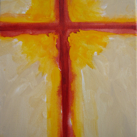 Rickie Dickerson: 'Cross', 2009 Acrylic Painting, Abstract Figurative. Artist Description:  I just paint. . . make of it what you will. ...