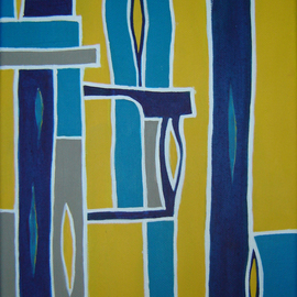 Rickie Dickerson: 'Through Them', 2008 Acrylic Painting, Abstract. 