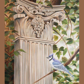 Marsha Bowers: 'Canopy', 2018 Oil Painting, Portrait. Artist Description: Painting, birds, trees, nature...