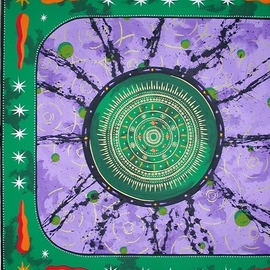 Pierre Davis Dutreix Artwork Purplemandala, 2003 Acrylic Painting, Mandala